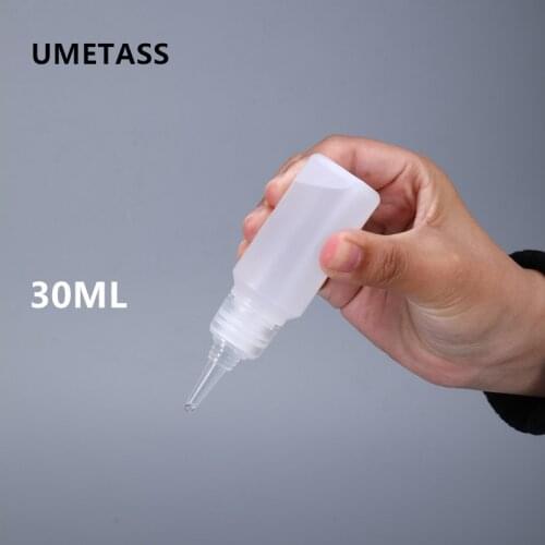 30ML small Plastic bottle for glue Oil Round Squeezable dropper bottle HDPE Leakproof liquid container 50PCS