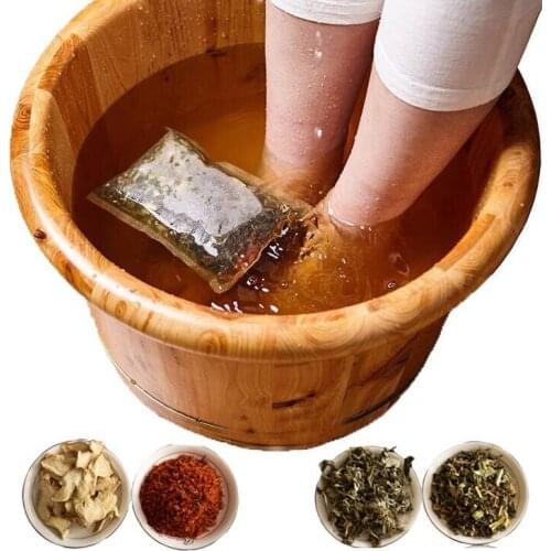 30pcs Foot SPA Bath Massage Feet Warmer Wormwood Ginger Soaking Chinese Medicine Detoxification Dysmenorrhea Insomnia Anti Edema