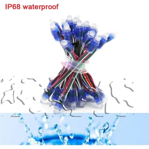 50pcs 5V 12mm WS2811 Full Color LED Module IP68 Waterproof 2811 1903 IC RGB Color Digital Pixel String christmas Light