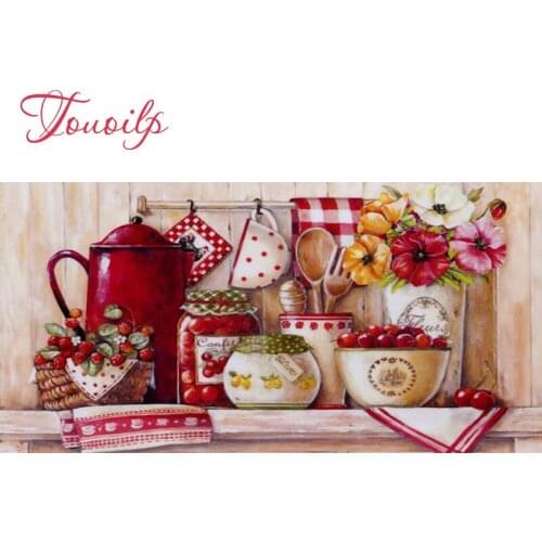 TOUOILP 5D DIY Diamond Painting Full Square/Round Drill "Flower fruit" 3D Embroidery Cross Stitch Mosaic Home Decor