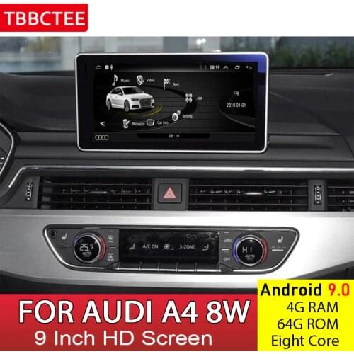 Andrord Stereo Radio For Audi A4 B9 8W 2016~2018 2019 2020 Car Multimedia Player GPS Navigation AUX WIFI HD Touch Screen