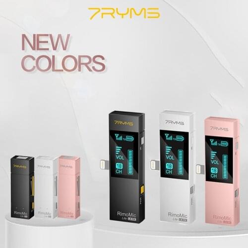7RYMS Mini Wireless Lavalier Microphone Mobile Phone Vlog Computer Live Recording Noise Reduction Monitor Microphone For Live