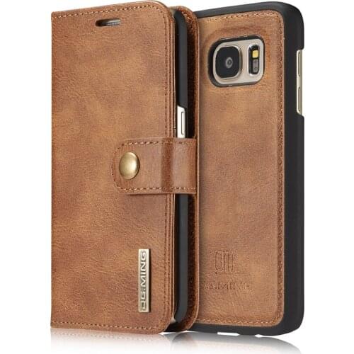 Dual Material PU with Genuine Leather Flip Case for OnePlus 6 A6000 A6003 Removable Back Cover Metal Logo Built-in Magnet Retro