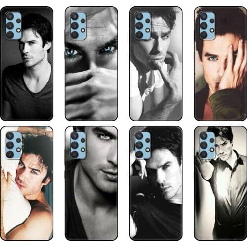 Black tpu Case For Samsung galaxy A32 A42 A52 A72 4g 5g S21 PLUS ultra back cover The Vampire Diaries Ian Somerhalder