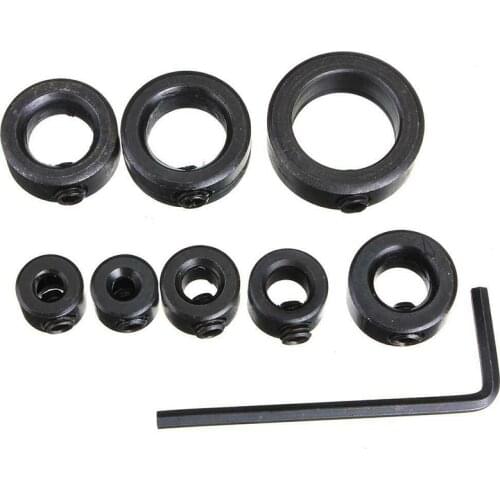 Drill Depth Stop Collars Spacing Ring Locator Woodworking Tools with Wrench JA55