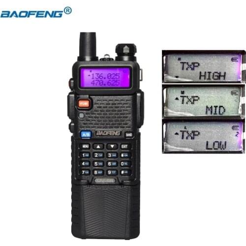 8W Power TX Two Way Radio VHF/UHF Ham Transeciver & 3800mAh Battery Long Working Walkie Talkie Wireless Communication Outdoor
