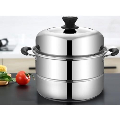 10L Big stew pot kitchen Utensil Soup Pot Casserole with steamer 30cm Sainless steel inner three layer
