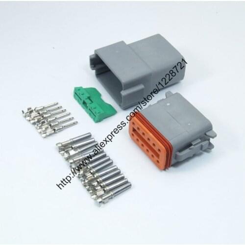 1Sets Kits DT06-12S DT04-12P 12Pins Male Female Wire Connector Kit Complete With Wedgelocks&Terminals for Amphenol Deutsch
