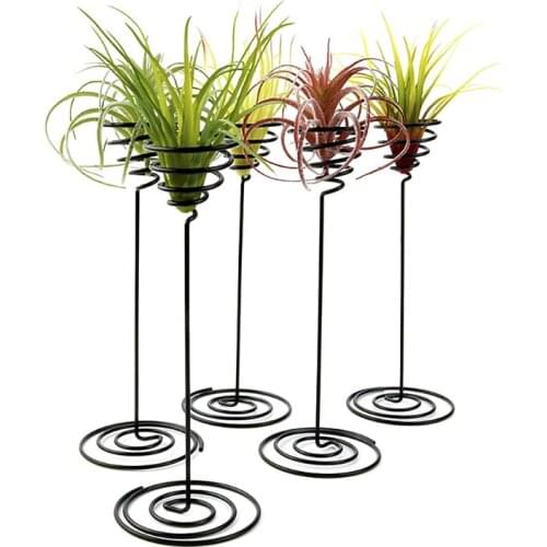 Creative Black Iron Air Pineapple Base Plant Flower Pot Rack Holder Home Balcony Garden Decor Supplies Landscape Accessories