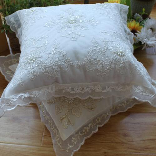 European-Style Lace Living Room Sofa Pillow Cases Cushion Car Lumbar Pillow Office Pillow Case