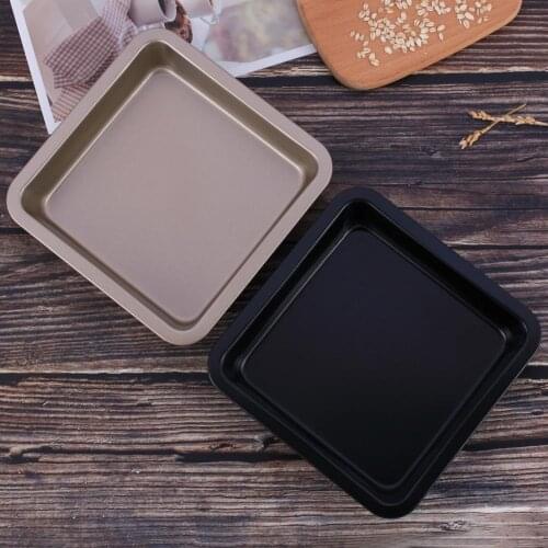 Carbon Steel Square Cake Pan Household Non-stick Cake Mold Cheesecake Pizza Pan Kitchen Baking Oven Cake Bread Mold Baking Tool