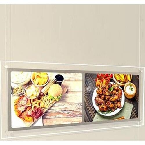 Multi Panel Cable Hanging Led Lightbox Poster Frame Window Display Panel ,Double Side ( 2xA4)