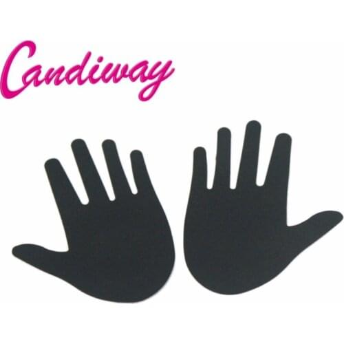 The palm shape Pads Body Breasts Stickers Two color black and Plum womens girls heart Adhesive Nipple Covers_he150