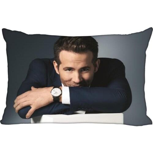 Custom Ryan Reynolds Actor Pillowcase Bedroom Home Office Decorative Pillow Cover Rectangle Zipper Pillow Cases 40x60CM,50X75CM