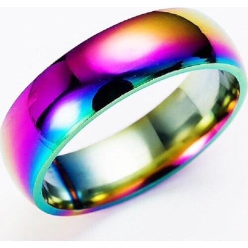 New fashion stainless steel ring love simple style color ring trinket