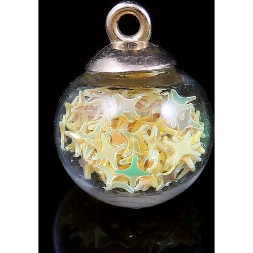 Explosive 3D Acrylic Light Bulb Five-pointed Star Glitter Multicolored Pendant DIY Trend Necklace Sweater Chain Jewelry Making