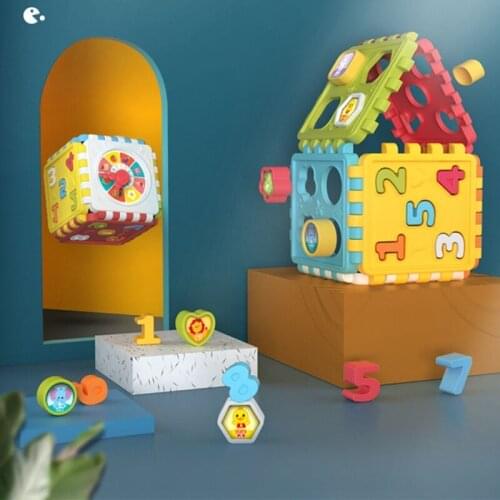 Boys Girls Montessori Education Toys Early Learning Toy Developmental Baby Toy Stacking Blocks Interactive Plastic Board