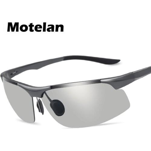 New Mens Photochromic Polarized Aluminum Magnesium Alloy Frame Sunglasses Male Cycling Driving Fishing UV400 Sun Glasses BS8003