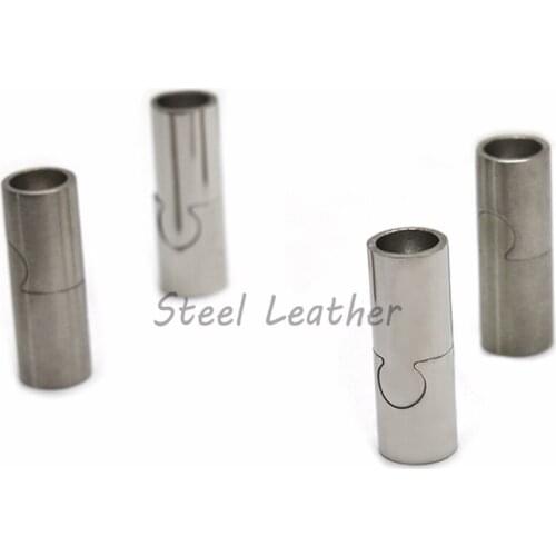 Custom Logo Hole: 6mm Stainless Steel Magnetic Clasp Leather Cord Clasps Magnet DIY Jewelry Making Bracelet Supplies Clasps diy