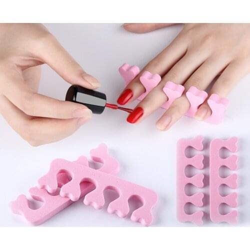 Pink High Density Soft Sponge Finger Splitter Nail Tools Nail Polish Finger Splitter Repair Toe Nails Separator Nails Art Tools