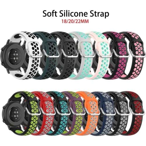 For samsung galaxy watch 3 46 gear s3 For Xiaomi Amazfit Smart Watch Strap Watchband Silicone Sport Loop Bracelet 22mm 18mm 20mm