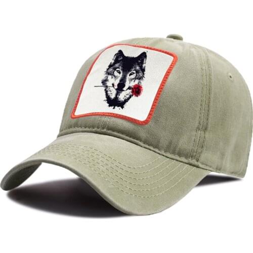 Wolf Cool Printing Snapback Hat Adjustable Cotton Baseball Caps Sport Outdoor Unisex Riding Hats Summer Sunscreen Baseball Cap