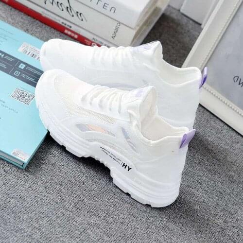 Sports White Shoes Women 2021 Summer Thin Section New Hollow Womens Shoes Breathable Mesh Student Shoes Flat Mesh Shoes