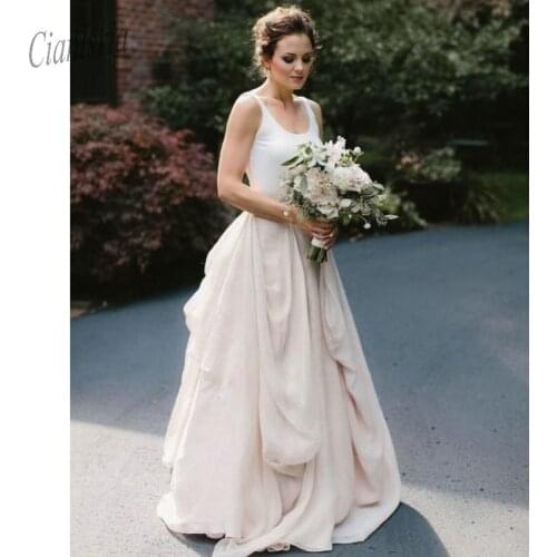 Vestido de Noiva 2 Pieces Modern Countryside Wedding Dress 2020 Bridal Gown Robe De Mariee