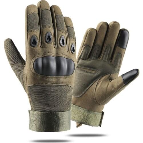 Full Finger Tactical Army Gloves Military Paintball Shooting Airsoft PU Leather Touch Screen Rubber Protective Gear Women Men