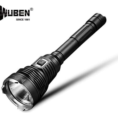WUBEN T101 PRO USB Rechargeable Flashlight Aluminum Box CREE XHP70 max 3480 beam distance 463 Meter Searchlight Tactical Torch