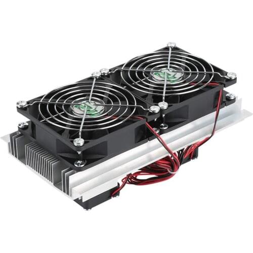 200 x 115 x 8.5mm 120W Thermoelectric Peltier Refrigeration Semiconductor Cooling System Kit Double Fan