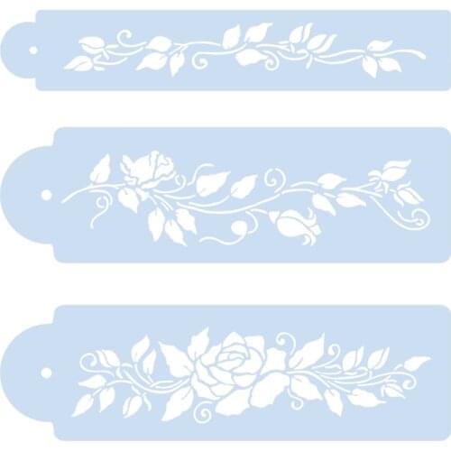 3pc Tree Vine Flower Leaf Stencils Decor Painting Template Scrapbooking Photo Album Embossing Templates Stencil Crafts Reusable