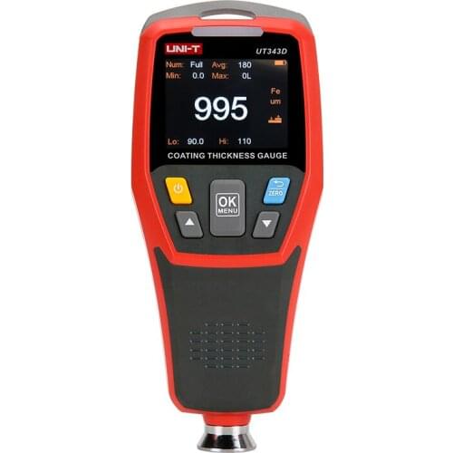 UNI-T UT343D Coating Thickness Gauge; 500 sets of Data Storage / USB Data Transmission