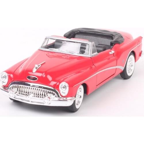 1:24 Scale Welly Classic 1953 Buick Skylark Convertibles Car Diecast Vehicles Auto Model Metal Gift Toys For Boy Red Collectible