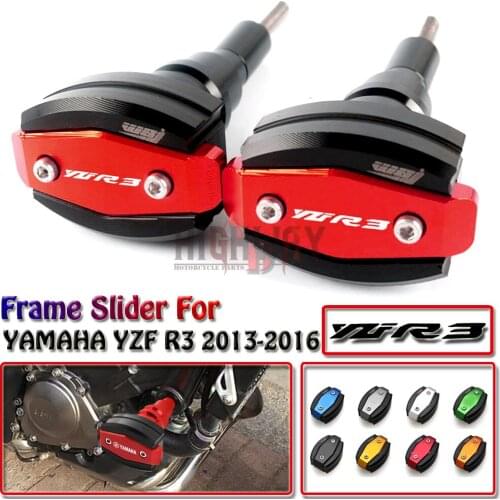 Motorcycle Crash Pad Protector CNC Engine Cover Frame Sliders Falling Protection For YAMAHA YZF R3 YZF-R3 2013-2016