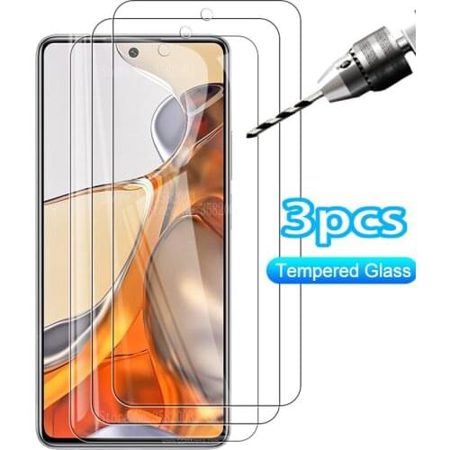 Protective glass for Xiaomi Mi 11T Pro glass 3pcs screen protectors film cover for Xiaomi 11 T Pro Phone Tempered flims 6.67