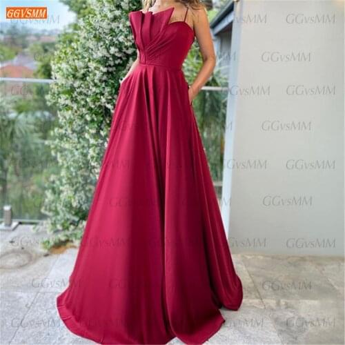 Burgundy Prom Dresses Long 2021 vestidos de fiesta largos elegantes de gala Custom Made выпускное платье Satin A Line Women Gown
