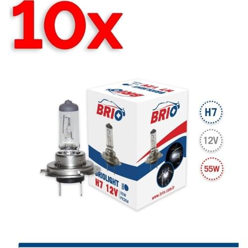 10pcs H7 55W 12V Super Bright Lights Halogen Bulb High Power Car Headlights Lamp Car Light Source Brio High Quality