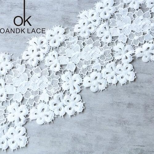 15CM 1YARD Lace Trim Wedding Dress Ribbon Embroidered Applique DIY Clothing accessories Sewing