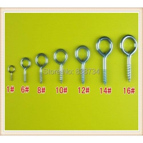 16# carbon steel with white zinc plated eye screw hook
