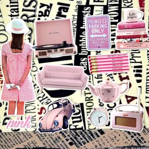 19pcs Hand drawing Pink Goods Stickers stationery Planner sticker Scrapbooking DIY vintage Things Girls pegatinas Lovely journal