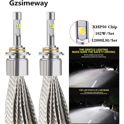 2PCS H7 LED H4 D2H car light 4300K 6000K with XHP50 104W Auto Fog light H1 H11 HB3 9005 9006 880 h3 H8 Headlamp projector lens