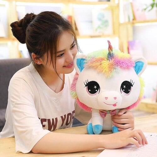 35CM Cute Unicorn Plush Toy Rainbow Horse Sutffed Animal Plush Dolls Children Baby Christmas Gifts