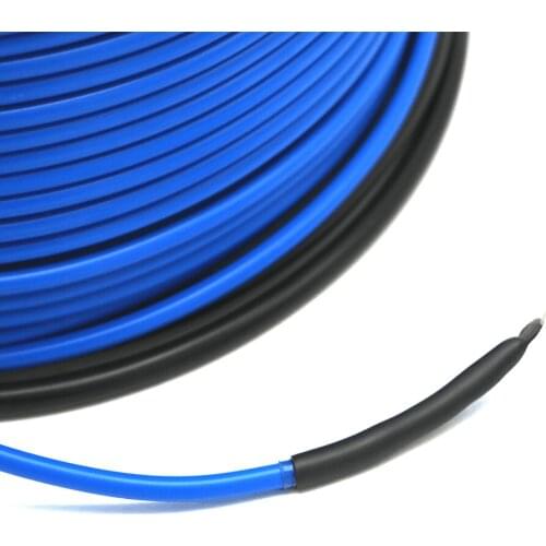 50m Heating Cable Underfloor Twin Conductor Floor Heating System 20W / m Floor Heating Soil Snow Melting