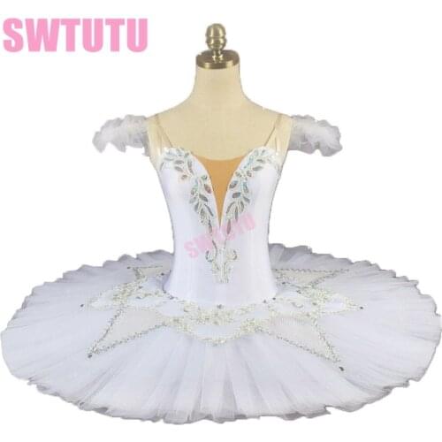 White swan lake professional tutu girls ballerina tutu women platter tutu women pancake ballet tutu performance adult BT9076