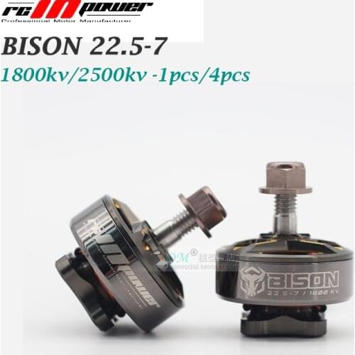 1/4PCS RCINPOWER BISON 22.5-7 1800kv 2500kv Brushless Motor For FPV Racing Freestyle RC Models Multicopter Frame Props Part Accs
