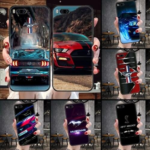 Sport car Mustang Phone Case For Xiaomi Mi Note 8 9 10 11 9T 10T A3 Lite Pro Ultra black soft funda fashion Etui painting