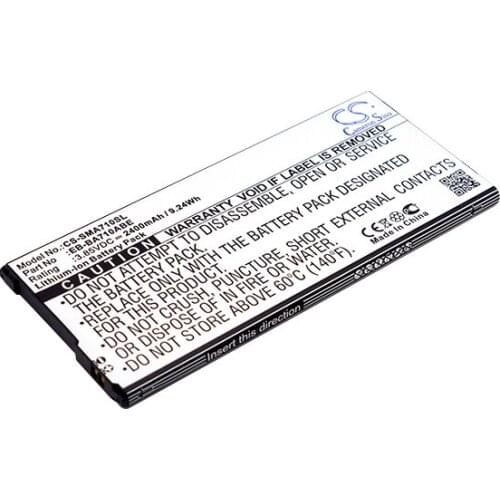 CS 2400mAh/9.24Wh battery for Samsung Galaxy A7 2016 Duos, SM-A710F/DS, SM-A710K, SM-A710L, SM-A710M/DS, SM-A710S
