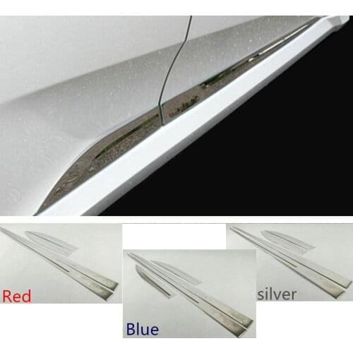 For Honda Civic 10th Sedan 2016 2017 2018 2019 Car Cover Stainless Steel Side Door Body Trim Stick Strips Molding Lamp 4pcs