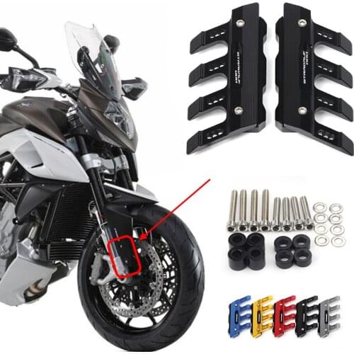 For MV Agusta Stradale 800 Stradale800 Motorcycle CNC Accessories Mudguard Side Protection Block Front Fender Anti-Fall Slider